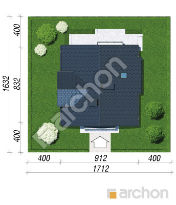 Проєкт будинку ARCHON+ Будинок у винограді (ПН) вер. 2 Ситуація