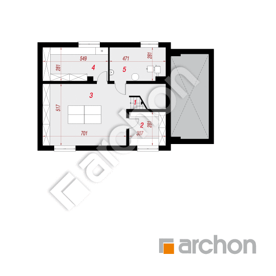 Проект дома ARCHON+ Дом в рододендронах 16 (П) План підвалу