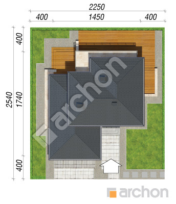 Проєкт будинку ARCHON+ Вілла Емілія Ситуація