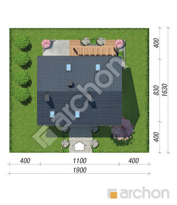 Проєкт будинку ARCHON+ Будинок в рубелах Ситуація