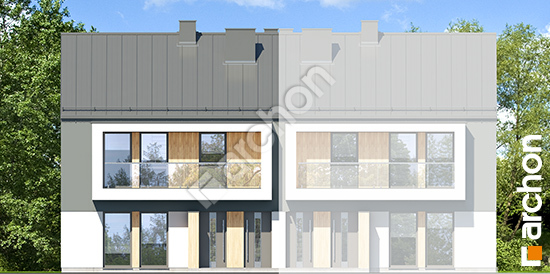 Передний фасад Дом при тракте 3 (Р2Б) вер.3