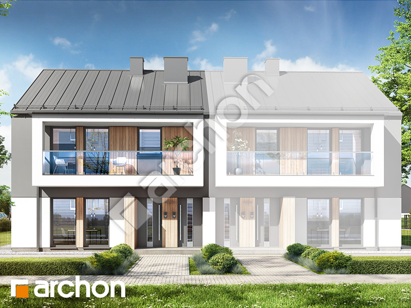 Проєкт будинку ARCHON+ Будинок при тракті 3 (Р2Б) вер.3  Вид 1