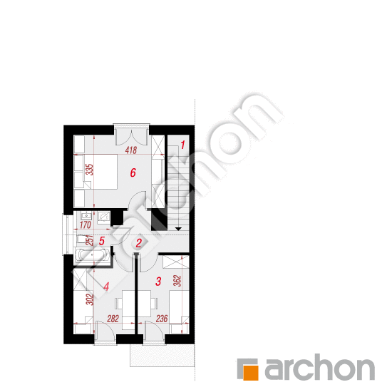 Проект дома ARCHON+ Дом в тунбергиях (Б) План мансандри