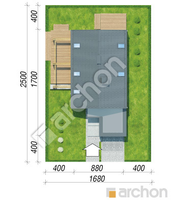 Проєкт будинку ARCHON+ Будинок під лукумою Ситуація
