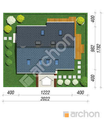 Проєкт будинку ARCHON+ Будинок в айдаредах 3 вер.2 Ситуація