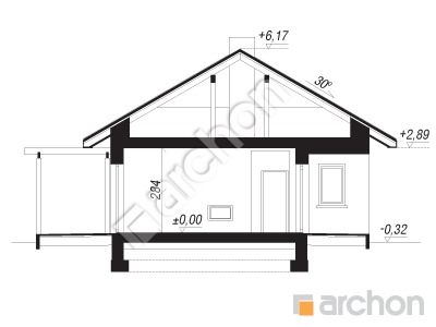 Проект дома ARCHON+ Дом в бродиях Розріз будинку