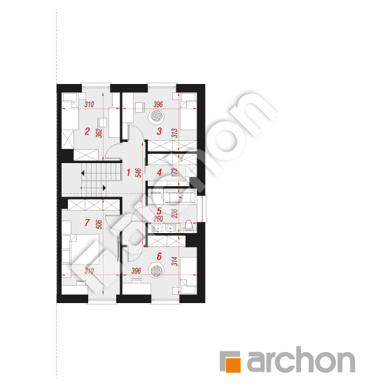Проект дома ARCHON+ Дом в нарциссах 6 (Б) вер.2  План мансандри