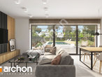 Проект дома ARCHON+ Дом в нарциссах 6 (Б) вер.2  дневная зона (визуализация 1 вид 4)