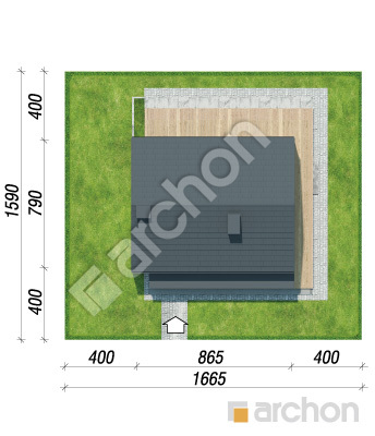 Проект дома ARCHON+ Дом в малиновках 24 (А) Ситуація