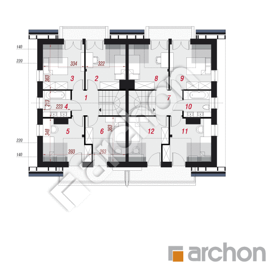Проект дома ARCHON+ Дом в клематисах 18 вер. 2 План мансандри
