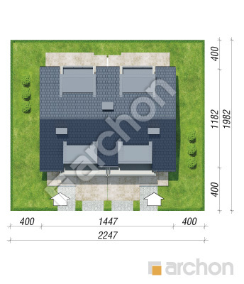 Проект дома ARCHON+ Дом в клематисах 18 вер. 2 Ситуація