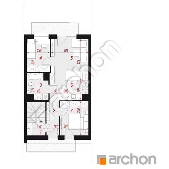 Проект будинку ARCHON+ Будинок в фіалках (Р2СА) вер.2 План мансандри