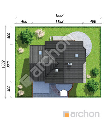 Проект дома ARCHON+ Дом в винограде 2 вер.2 Ситуація
