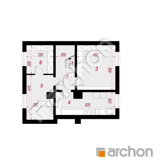 Проект будинку ARCHON+ Будинок в хлорофітумі 5 (П) План підвалу