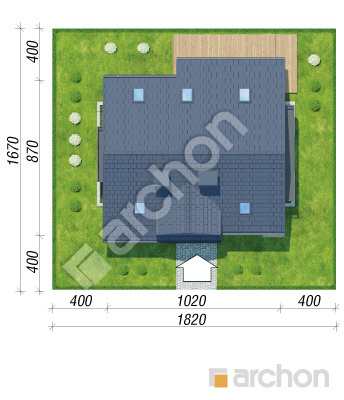 Проект дома ARCHON+ Дом в хлорофитуме 5 (П) Ситуація