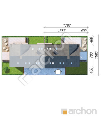 Проєкт будинку ARCHON+ Будинок в малинівці 5 (Б) Ситуація