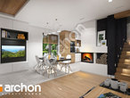 Проект дома ARCHON+ Дом в малиновках 5 (Б) дневная зона (визуализация 1 вид 2)