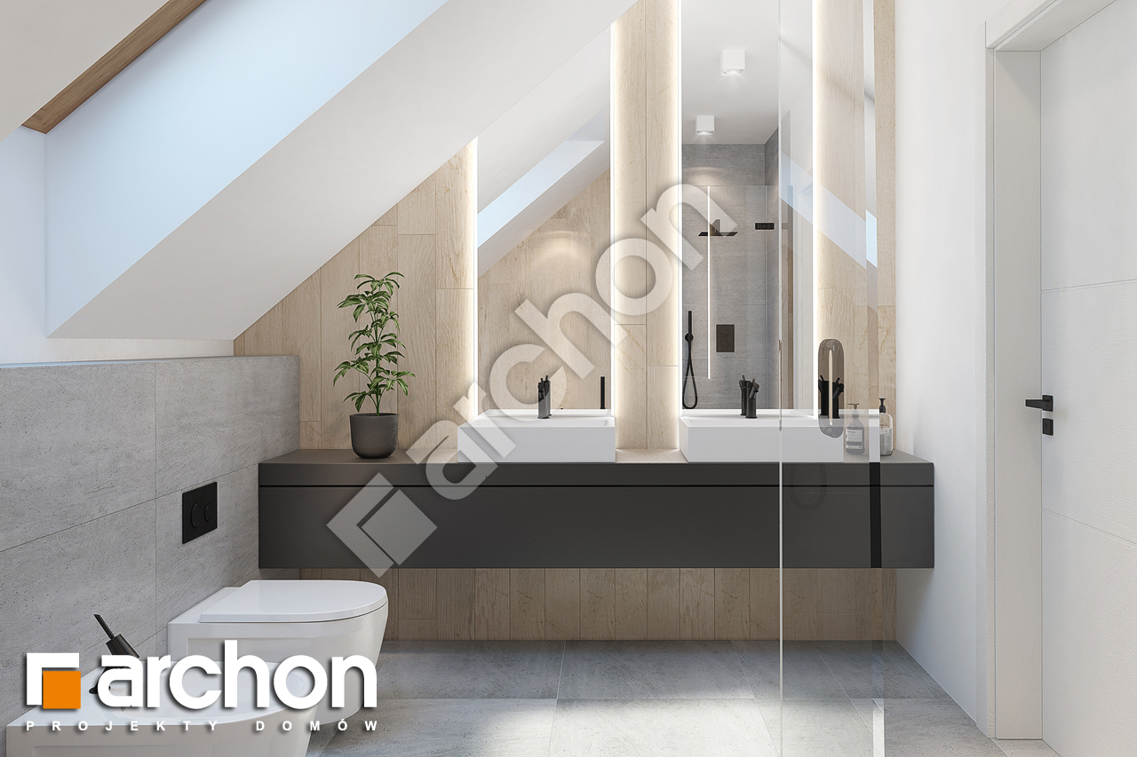 Проект будинку ARCHON+ Будинок в смарагдах 3 (Г) візуалізація ванни (візуалізація 3 від 1)