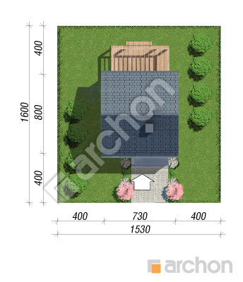 Проект дома ARCHON+ Дом в катранах Ситуація