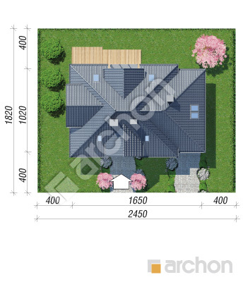 Проєкт будинку ARCHON+ Будинок в сливах (Г) Ситуація