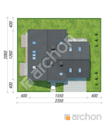 Проект дома ARCHON+ Дом в краспедиях (Г2) Ситуація