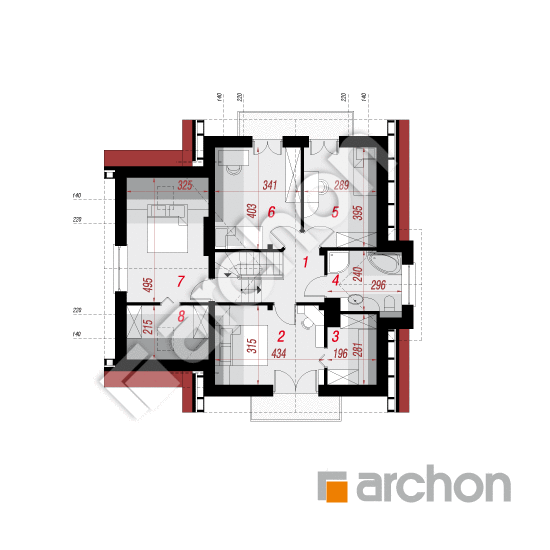 Проект будинку ARCHON+ Будинок в абрикосах (П) План мансандри