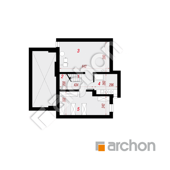 Проект будинку ARCHON+ Будинок в абрикосах (П) План підвалу