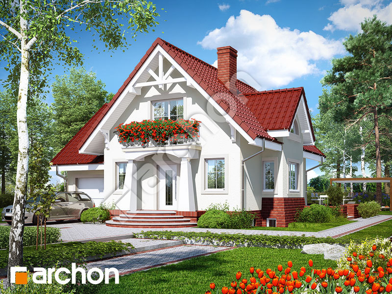 Проект будинку ARCHON+ Будинок в абрикосах (П) Вид 1