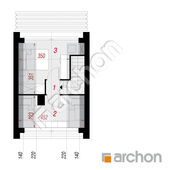 Проект дома ARCHON+ Летний домик в голокучнике 3 План мансандри