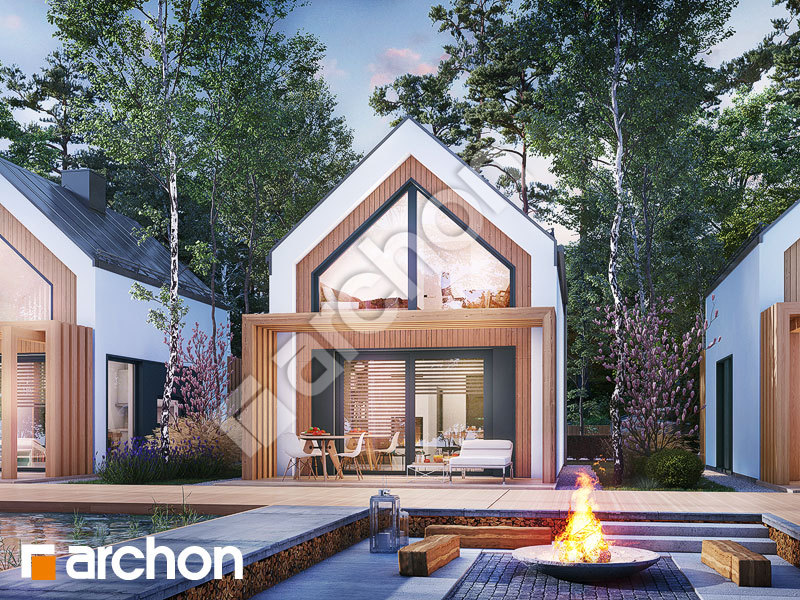 Проект дома ARCHON+ Летний домик в голокучнике 3 Вид 1