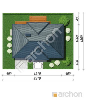 Проект дома ARCHON+ Дом в акебиях 3 вер.2 Ситуація
