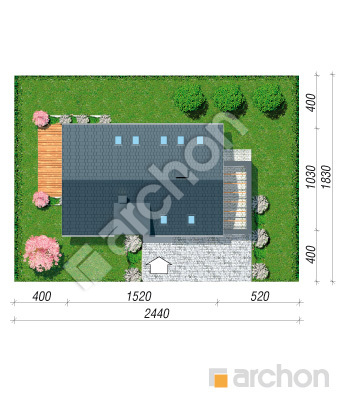 Проект дома ARCHON+ Дом в янтарнике Ситуація