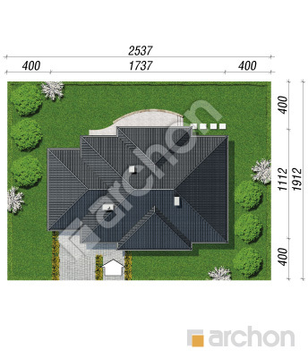 Проект дома ARCHON+ Дом в акебиях вер.2 Ситуація
