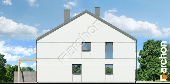 Боковой фасад Дом под гинко 12 (ГР2)