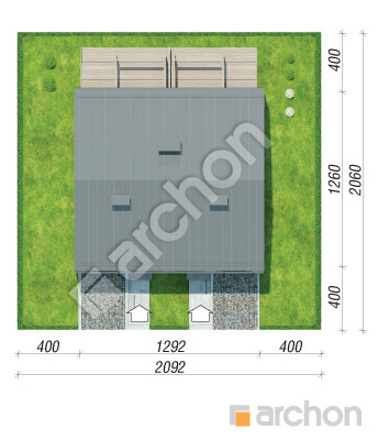 Проект дома ARCHON+ Дом под гинко 12 (ГР2) Ситуація