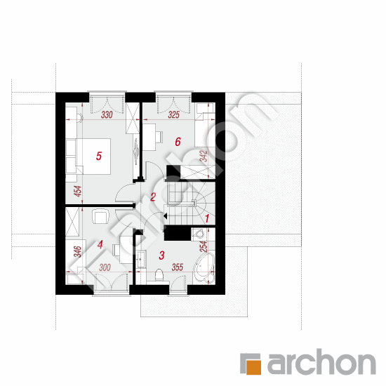Проект дома ARCHON+ Дом в аркадиях 3 (ГС) План мансандри