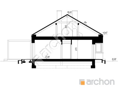 Проект дома ARCHON+ Дом в хебе 2 (Г) Розріз будинку