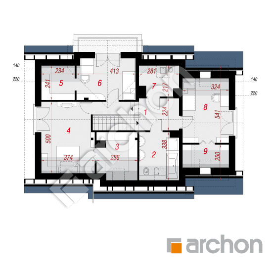Проект дома ARCHON+ Дом под личи 2 вер.2 План мансандри