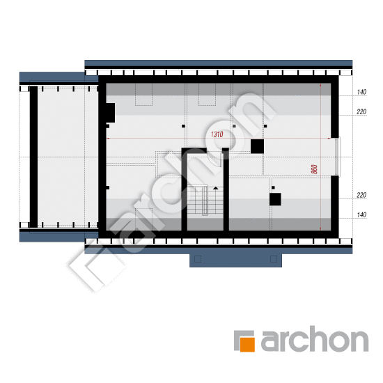 Проект дома ARCHON+ Дом в лещиновнике 8 (Г) План мансандри