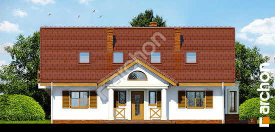 Передній фасад Будинок під гінко 3 вер. 2