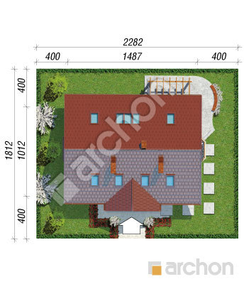Проект дома ARCHON+ Дом под гинко 3 вер. 2 Ситуація