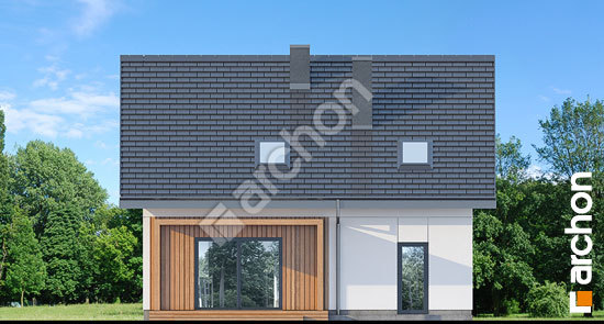 Дворовой фасад Дом в бруснике 5