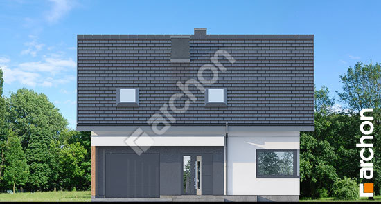 Передний фасад Дом в бруснике 5