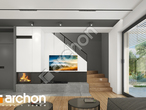 Проект дома ARCHON+ Дом в бруснике 5 дневная зона (визуализация 1 вид 1)