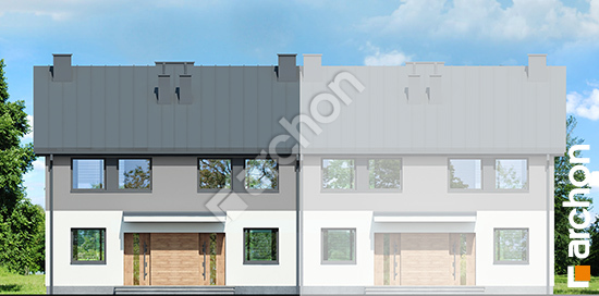 Передний фасад Дом в ривиях 4 (Р2Б) вер.2