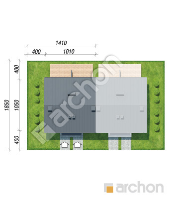 Проєкт будинку ARCHON+ Будинок в рівіях 4 (Р2Б) вер.2 Ситуація