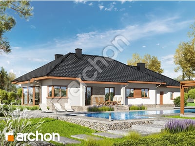 Проект будинку ARCHON+ Будинок в гаурах 4 (Г2Н) Вид 2