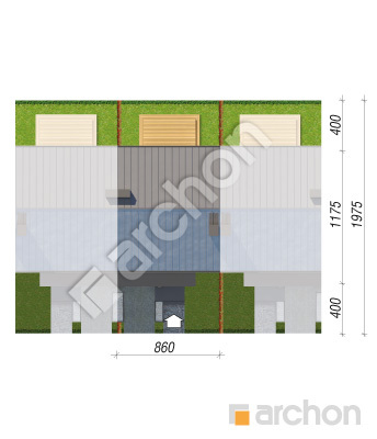 Проєкт будинку ARCHON+ Будинок в нарцисах 5 (С) Ситуація