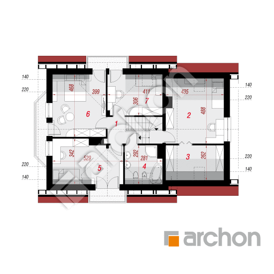 Проект будинку ARCHON+ Будинок в рододендронах 19 План мансандри