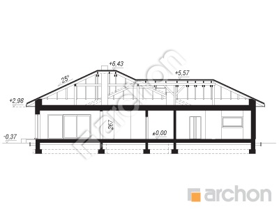Проєкт будинку ARCHON+ Будинок в мандевілі (Г2) Розріз будинку